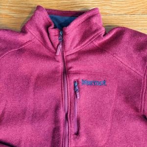 Men's large marmot ½ zip jacket, red